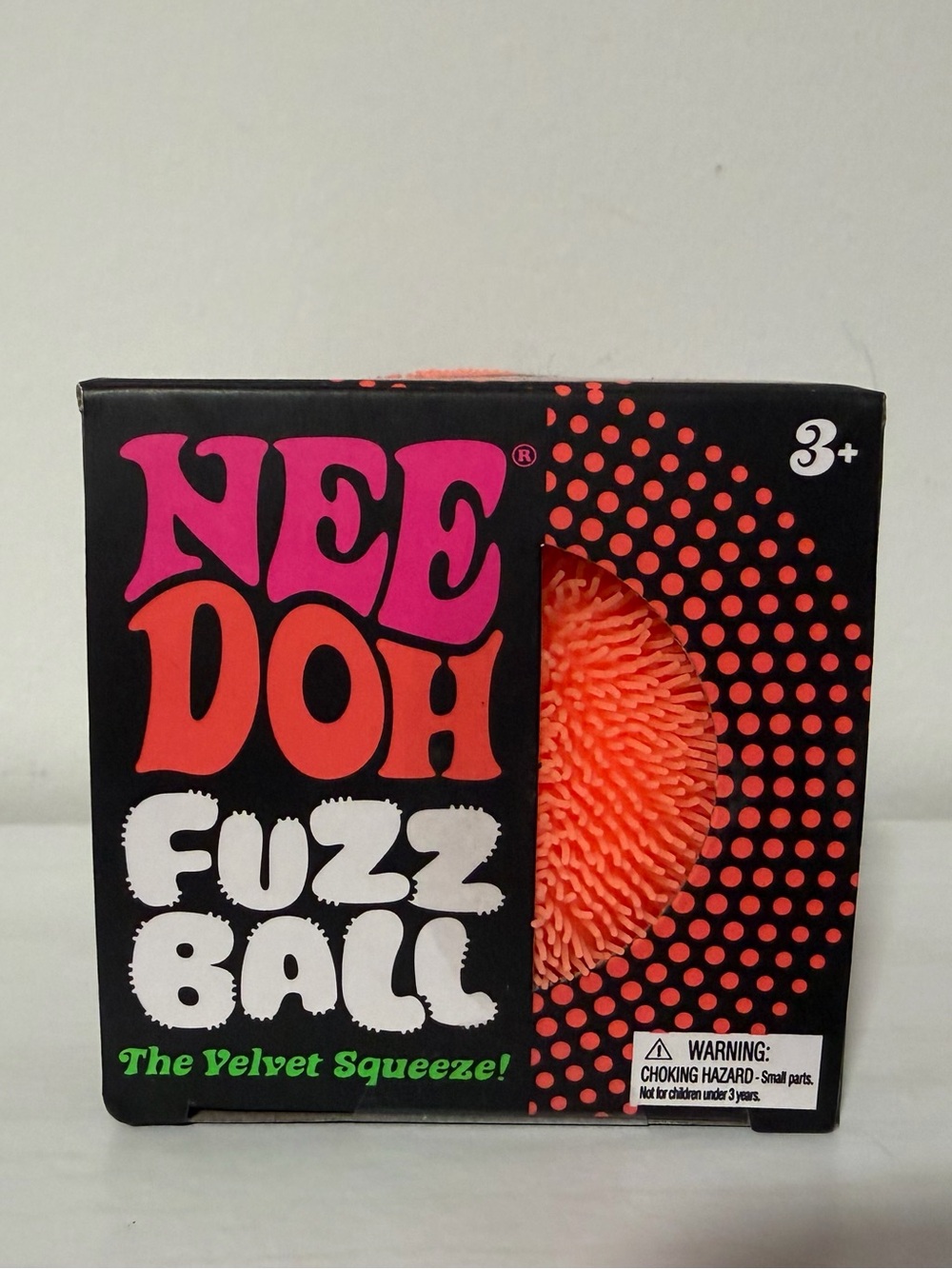 Authentic New NeeDoh Fuzz Ball Velvet Squeeze - Orange 🍊 squishy
